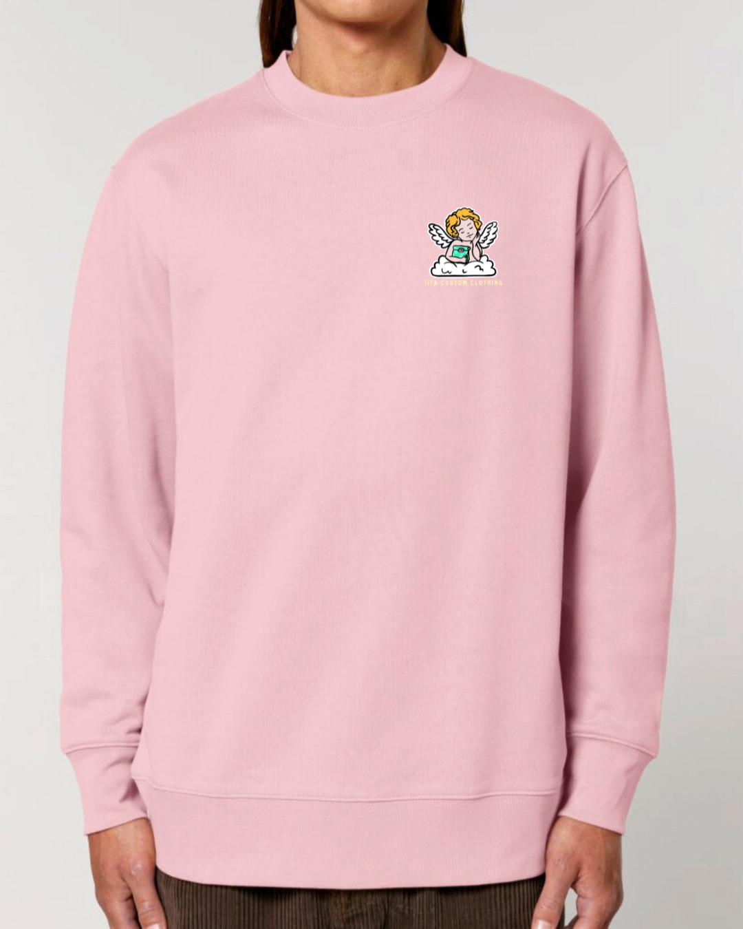 ENNAKKOTILAUS Love At First Bite - unisex collegepaita vaaleanpunainen