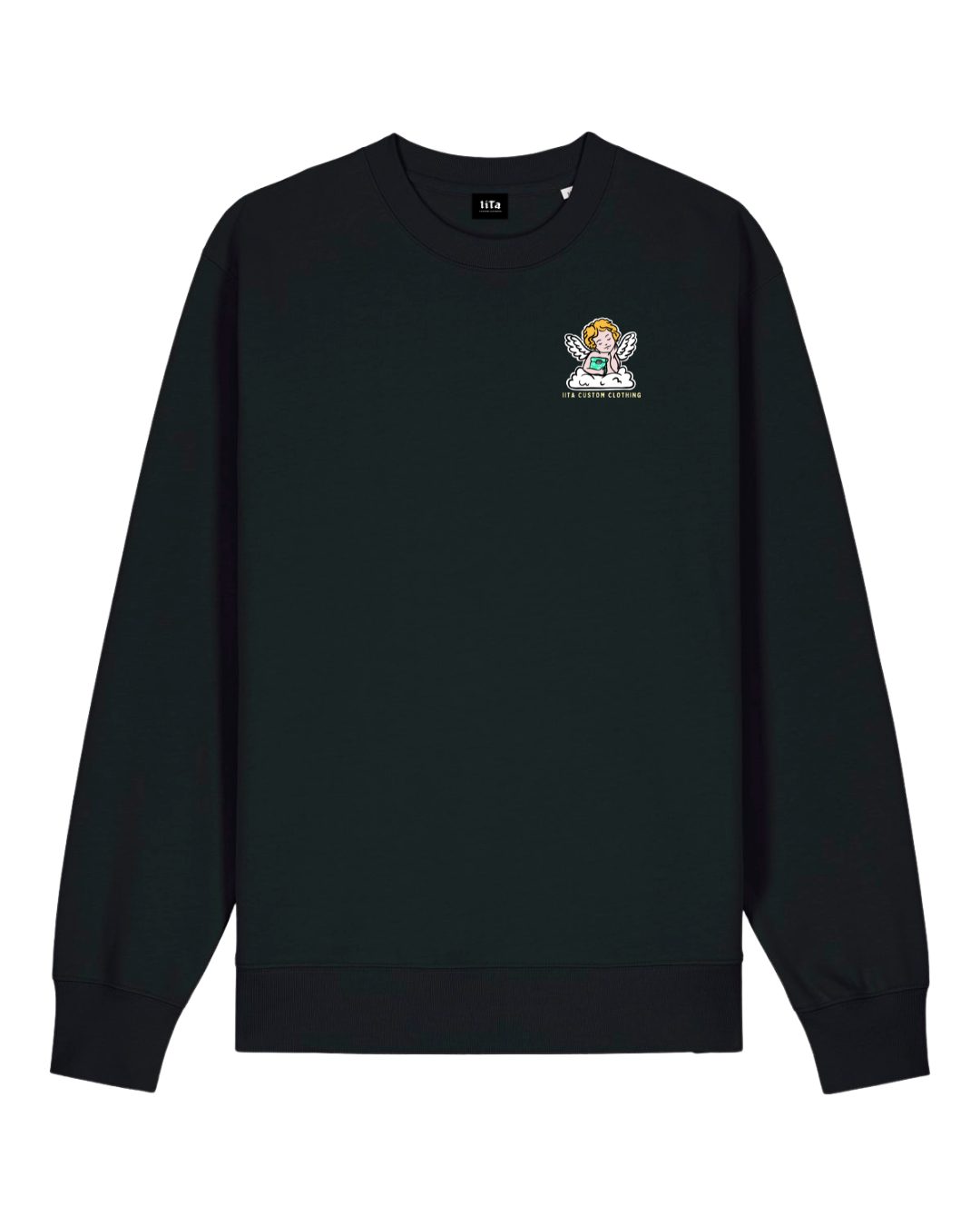 ENNAKKOTILAUS Love At First Bite - unisex collegepaita musta