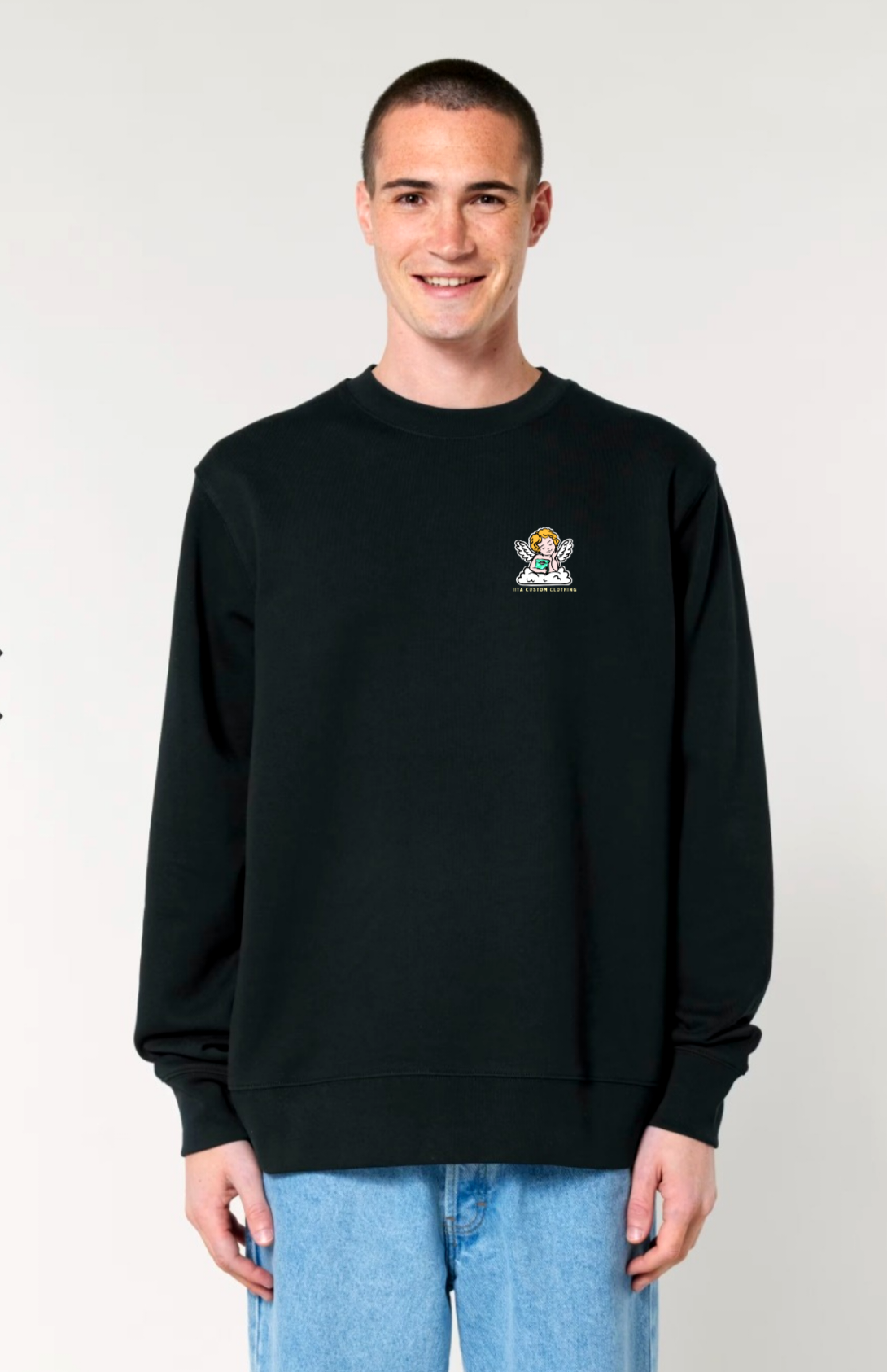 ENNAKKOTILAUS Love At First Bite - unisex collegepaita musta