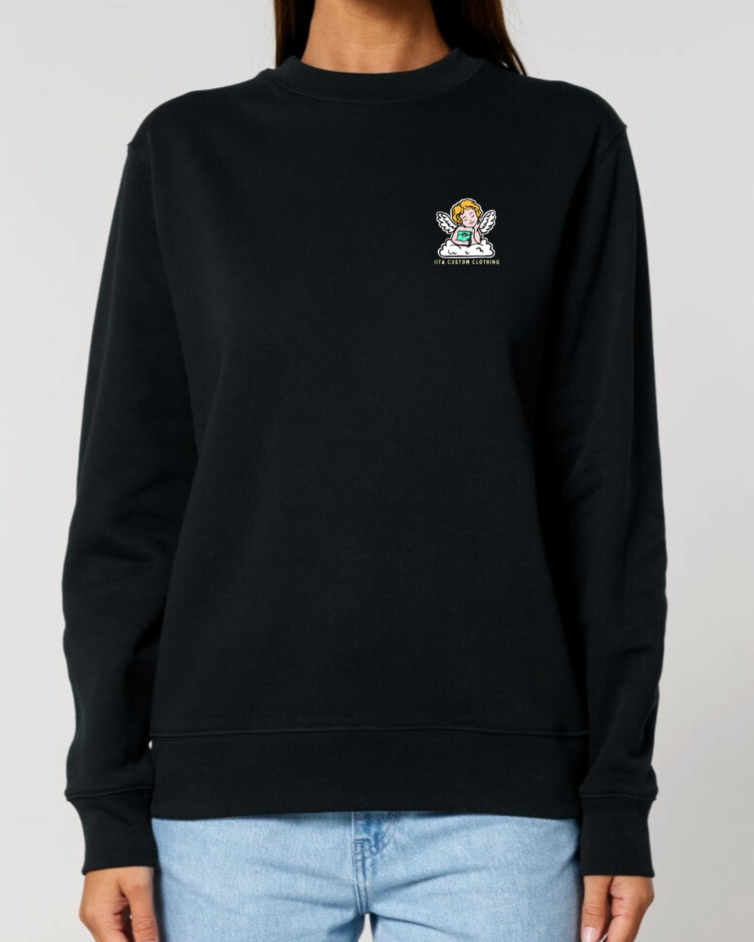 ENNAKKOTILAUS Love At First Bite - unisex collegepaita musta
